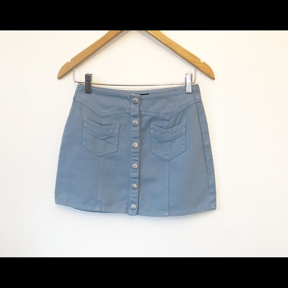 Kendall & Kylie Light Blue Denim Skirt - Picture 1 of 2